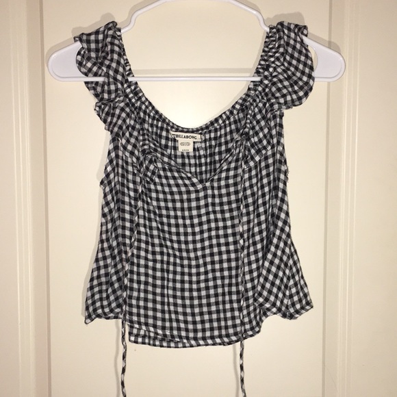 Billabong Tops - BILLABONG black and white gingham 🌊
